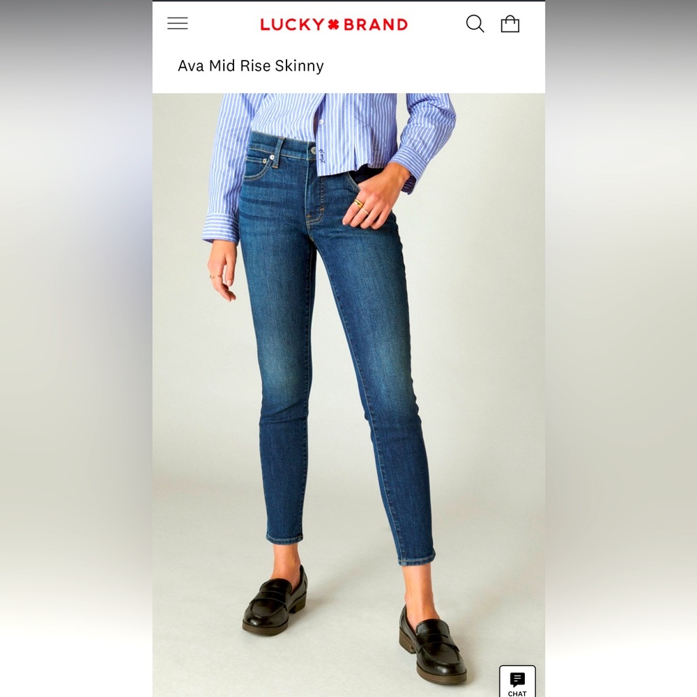 Lucky Brand Ava Mid Rise Crop Jeans - Size 8